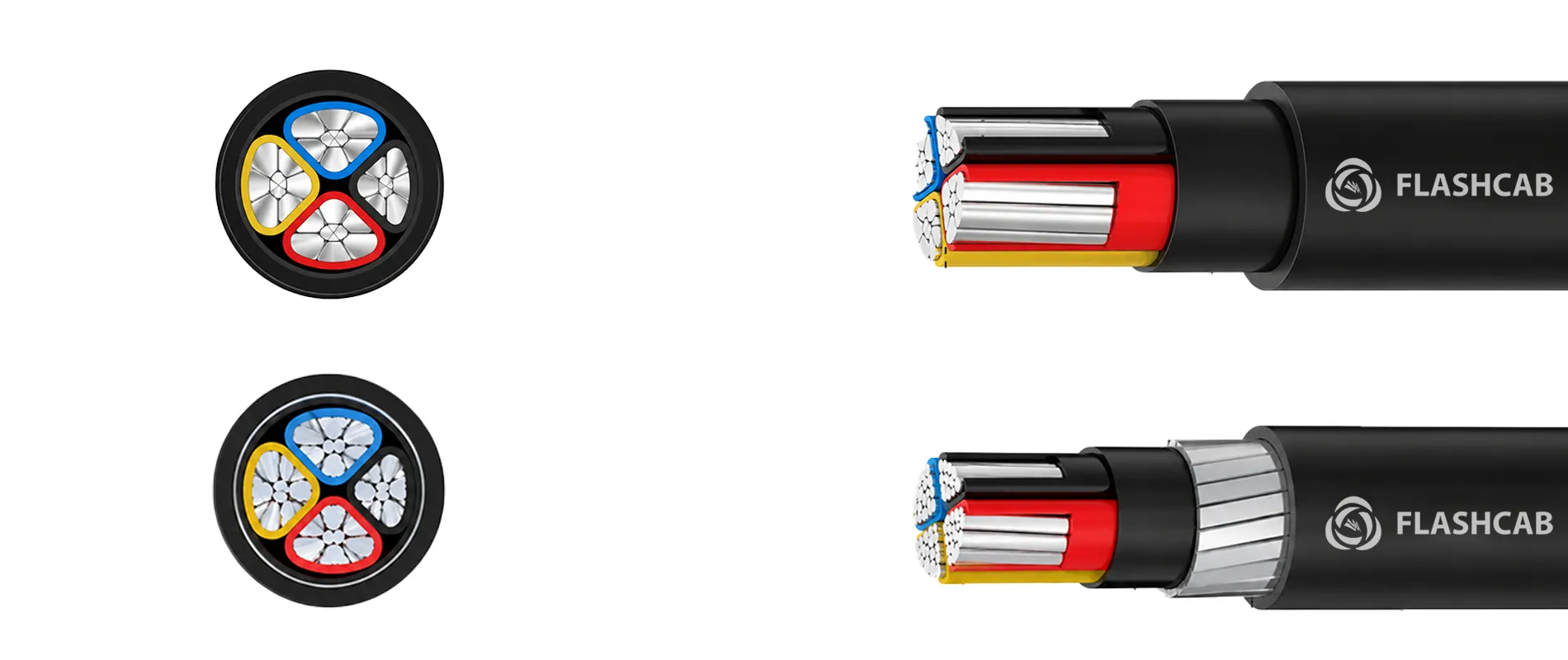 Three and Half Core Armoured and Unarmoured (Aluminum)